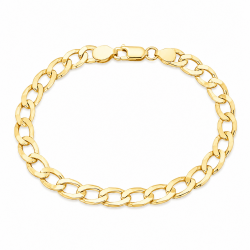 Pre Owned 9ct Mens Curb Bracelet ZB776